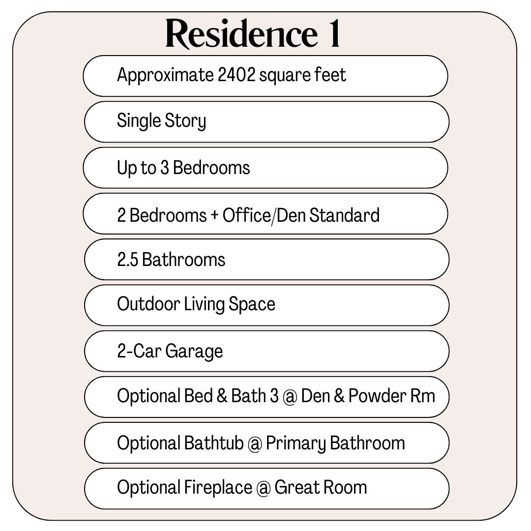 Flora Residence 1 Features