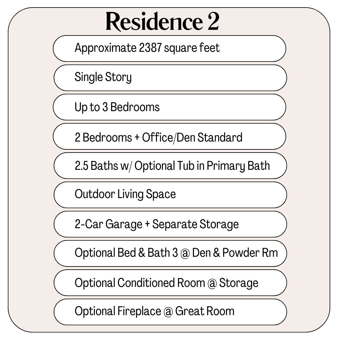 Flora Residence 2 Features